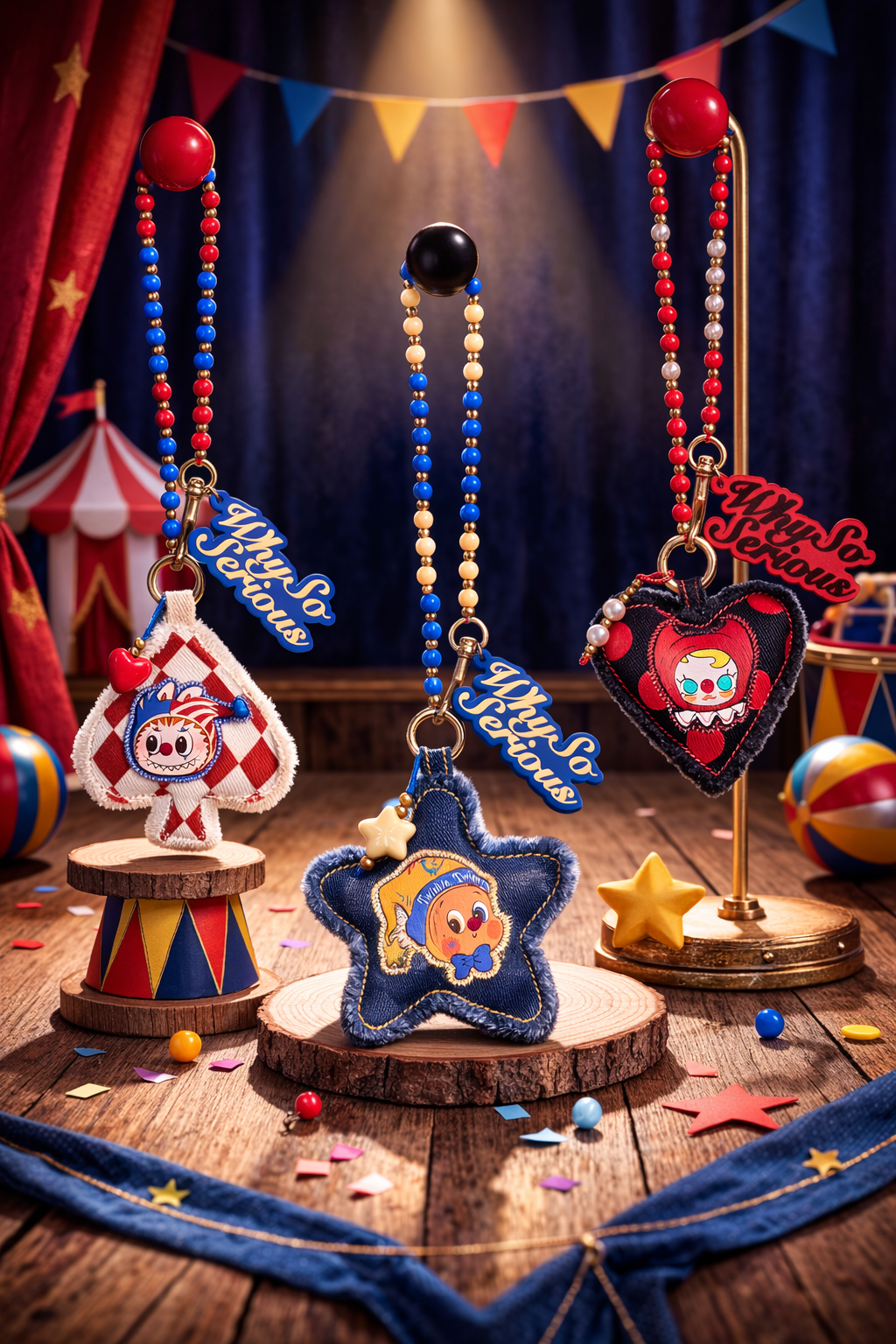 POP MART WHY SO SERIOUS łańcuszek z zawieszką