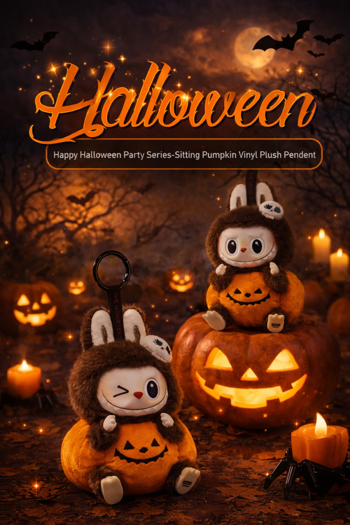 POP MART THE MONSTERS Happy Halloween Party Sitting Pumpkin Labubu