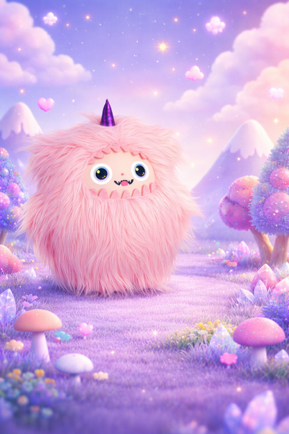 AI Przyjaciel Interaktywny Pluszak seria MONSTER z Wi-Fi z inteligentnym głosem i oczami LED