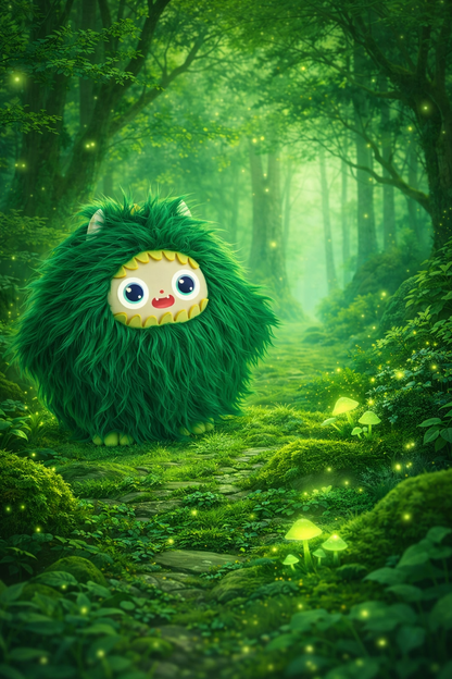 AI Przyjaciel Interaktywny Pluszak seria MONSTER z Wi-Fi z inteligentnym głosem i oczami LED