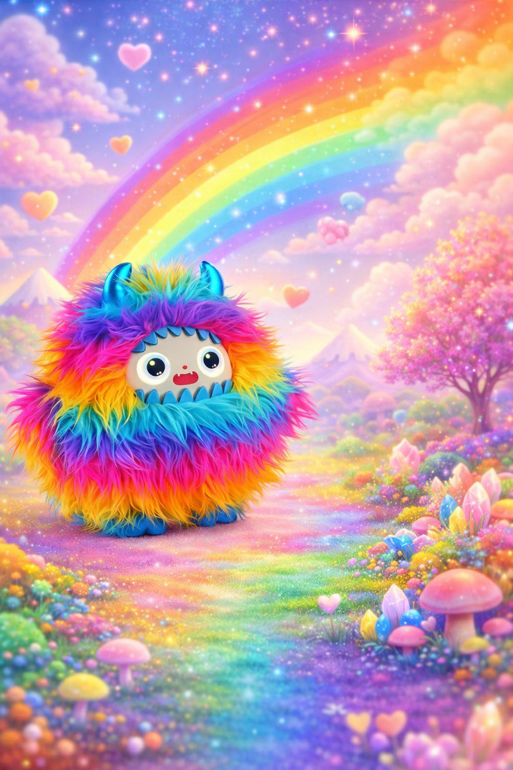 AI Przyjaciel Interaktywny Pluszak seria MONSTER z Wi-Fi z inteligentnym głosem i oczami LED