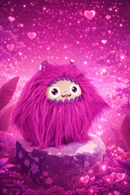 AI Przyjaciel Interaktywny Pluszak seria MONSTER z Wi-Fi z inteligentnym głosem i oczami LED